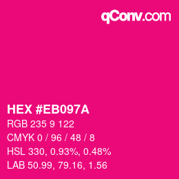 Color code: HEX #EB097A | qconv.com