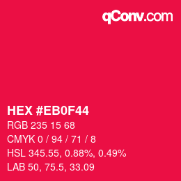 Color code: HEX #EB0F44 | qconv.com