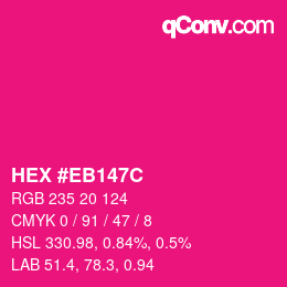 Color code: HEX #EB147C | qconv.com