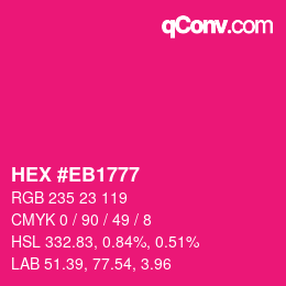 Color code: HEX #EB1777 | qconv.com