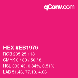 Color code: HEX #EB1976 | qconv.com