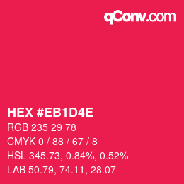 Color code: HEX #EB1D4E | qconv.com