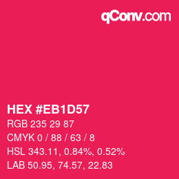 Color code: HEX #EB1D57 | qconv.com