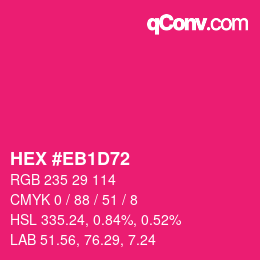 Color code: HEX #EB1D72 | qconv.com
