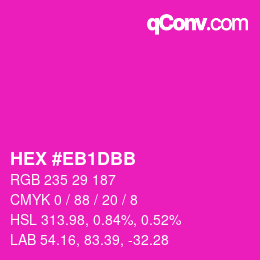 Color code: HEX #EB1DBB | qconv.com