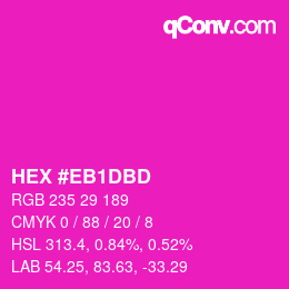 Color code: HEX #EB1DBD | qconv.com