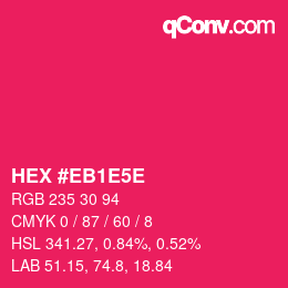 Color code: HEX #EB1E5E | qconv.com