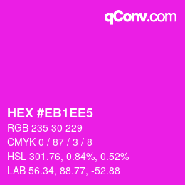 Color code: HEX #EB1EE5 | qconv.com
