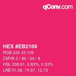 Color code: HEX #EB2169 | qconv.com