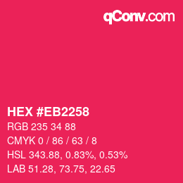 Color code: HEX #EB2258 | qconv.com