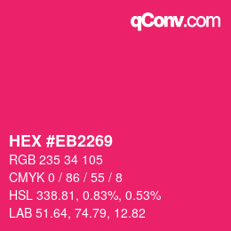 Color code: HEX #EB2269 | qconv.com