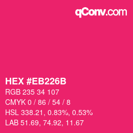 Color code: HEX #EB226B | qconv.com