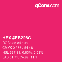 Color code: HEX #EB226C | qconv.com