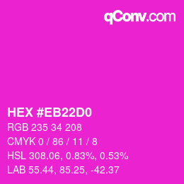 Color code: HEX #EB22D0 | qconv.com