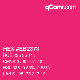 Color code: HEX #EB2373 | qconv.com