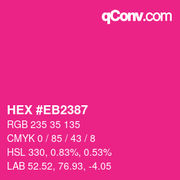 Color code: HEX #EB2387 | qconv.com