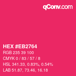 Color code: HEX #EB2764 | qconv.com