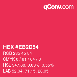 カラーコード: HEX #EB2D54 | qconv.com