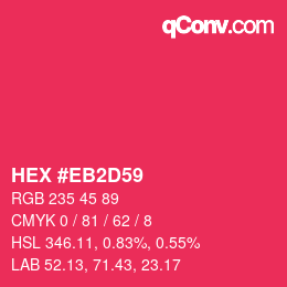 カラーコード: HEX #EB2D59 | qconv.com