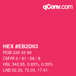 Color code: HEX #EB2D63 | qconv.com