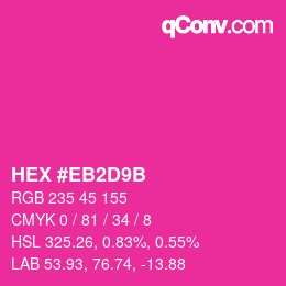 Código de color: HEX #EB2D9B | qconv.com