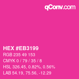 Color code: HEX #EB3199 | qconv.com