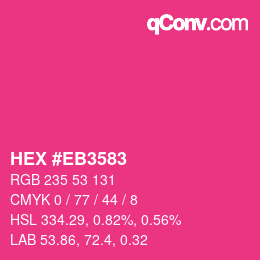 Color code: HEX #EB3583 | qconv.com