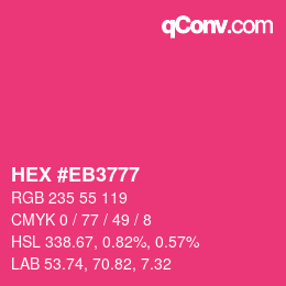 Color code: HEX #EB3777 | qconv.com