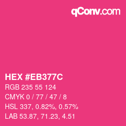 Color code: HEX #EB377C | qconv.com