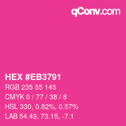 Color code: HEX #EB3791 | qconv.com
