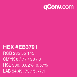 Farbcode: HEX #EB3791 | qconv.com