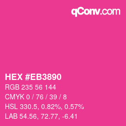 Color code: HEX #EB3890 | qconv.com