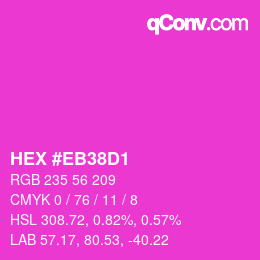 Color code: HEX #EB38D1 | qconv.com