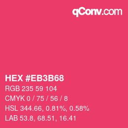 Color code: HEX #EB3B68 | qconv.com