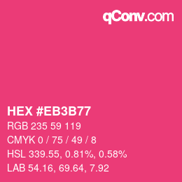 Color code: HEX #EB3B77 | qconv.com