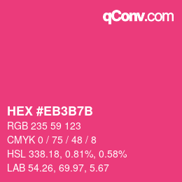 カラーコード: HEX #EB3B7B | qconv.com