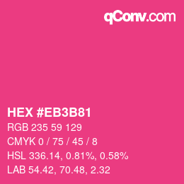 Color code: HEX #EB3B81 | qconv.com