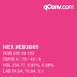 Color code: HEX #EB3B85 | qconv.com
