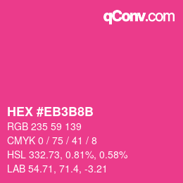 カラーコード: HEX #EB3B8B | qconv.com