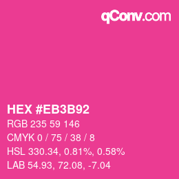 Color code: HEX #EB3B92 | qconv.com
