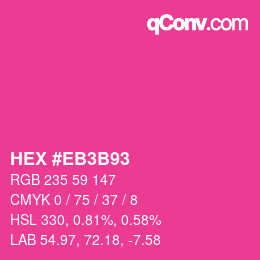 Color code: HEX #EB3B93 | qconv.com