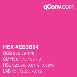Color code: HEX #EB3B94 | qconv.com