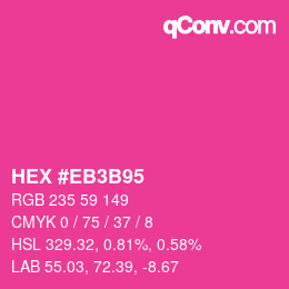 Color code: HEX #EB3B95 | qconv.com
