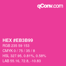 Color code: HEX #EB3B99 | qconv.com