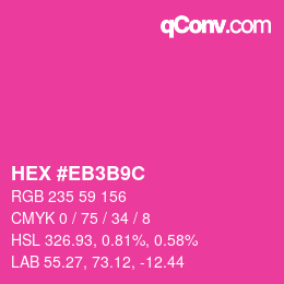 Farbcode: HEX #EB3B9C | qconv.com