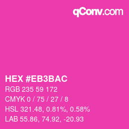 Color code: HEX #EB3BAC | qconv.com