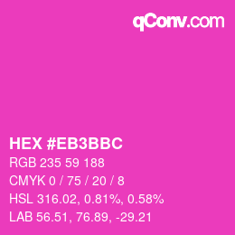 Farbcode: HEX #EB3BBC | qconv.com