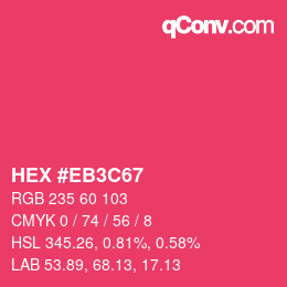 Color code: HEX #EB3C67 | qconv.com