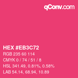 カラーコード: HEX #EB3C72 | qconv.com