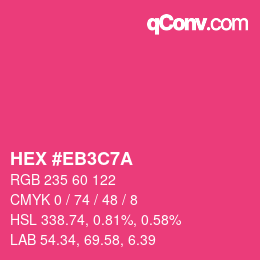 Farbcode: HEX #EB3C7A | qconv.com